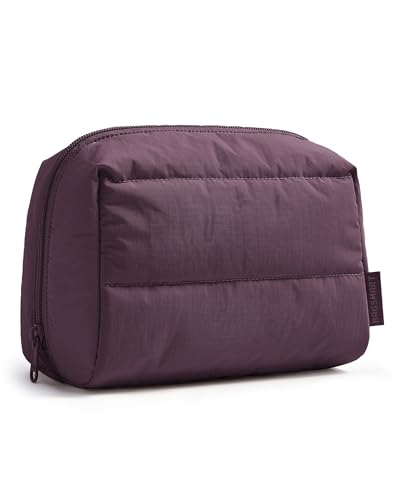Image of BAGSMART Small Makeup Bag, Puffy Wide-open Zipper Cosmetic Pouch