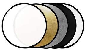 CAMROLITE Reflector 32-inch / 80 cm 5 in 1 Photography Camera Reflector Collapsible Multi-Disc Light with Bag - Translucent, Silver, Gold, White and Black