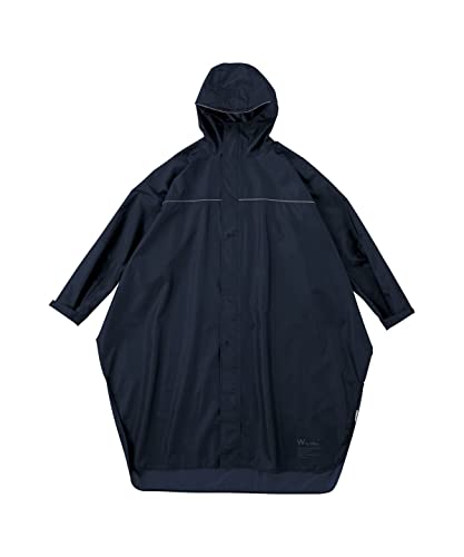 Wpc. レインウェア レインバイシクルスリーブポンチョ ネイビー 自転車用 レインポンチョ レディース 撥水 防水 収納袋付き R-1122