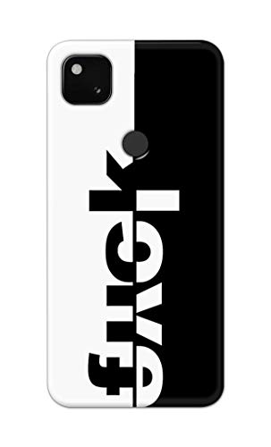 Image of PRINTFIDAA One Words Fukc Love Creative Art Innovative Wonderfull Printed Designer Hard Case for Google Pixel 4A (4G) Back Cover -(e) RPM1003