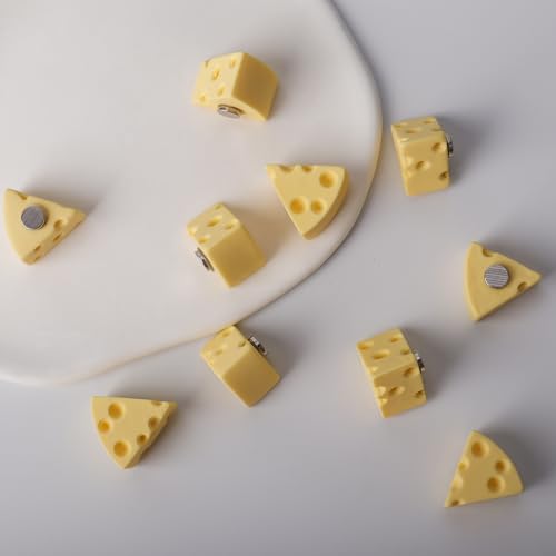 10 imanes de refrigerador con diseño de queso miniatura 6