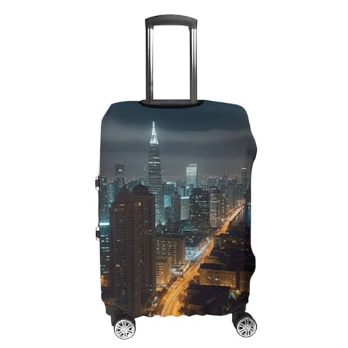 Travel Luggage Cover Elastic Suitcase Protector Anti-Scratch Washable Beautiful City Night View Luggage Sleeve Tsa Approved Carry on Covers Baggage Cover Fits 18-32 Inch Luggages4
