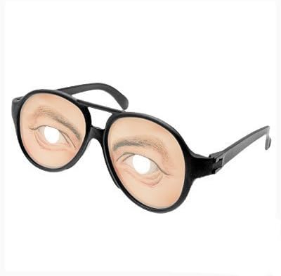 TingTang Happy Halloween Funny Holiday Toys Plastic Joke Men's Eye Funny Glasses Spectacle Toy