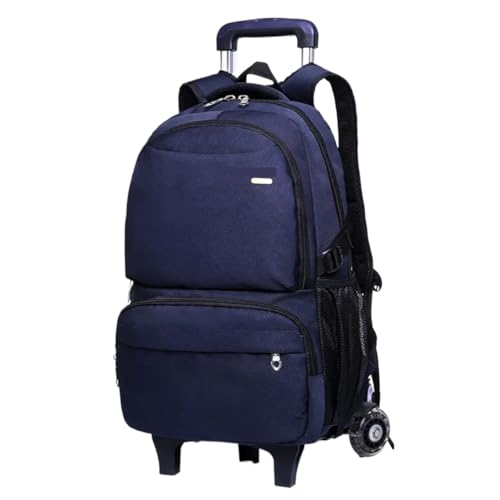 WLIHDB Mochila con Ruedas Mochila for niños, Mochila Escolar con Ruedas, for Estudiantes, de Viaje for Adolescentes para Hombre Y Mujer(Blue,6 Wheels)