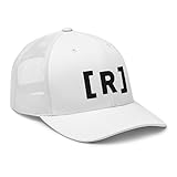 POPLAZA | Resident Hat (Embroidered Trucker Cap) Letter R Hat White