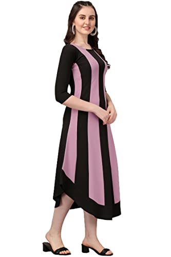 Image of PURVAJA Women's High-Low Maxi Dress(Lucy-522-529)