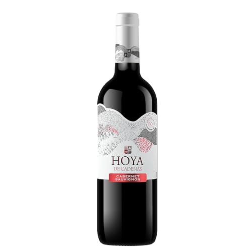 Hoya de Cadenas Cabernet Sauvignon Crianza, Vino Tinto D.O. Utiel Requena 750 ml, El embalaje puede variar (Paquete de 6)