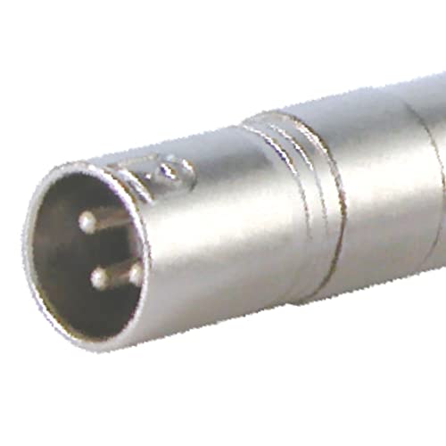 Image of MX 3‑Pin XLR Male to P‑38 Mono Female Locking Adapter - Heavy‑Duty Mic Connector, High-Temp Insulator, Professional Audio Use