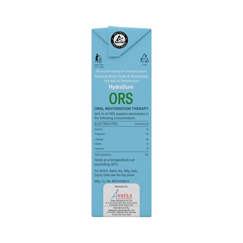Image of HydraSure Coconut ORS Drink - 200 ml (Pack of 10) | Ready to Drink Electrolytes for Instant Hydration, Coconut Flavoured Beverage in tetra pack, WHO Recommended Formula