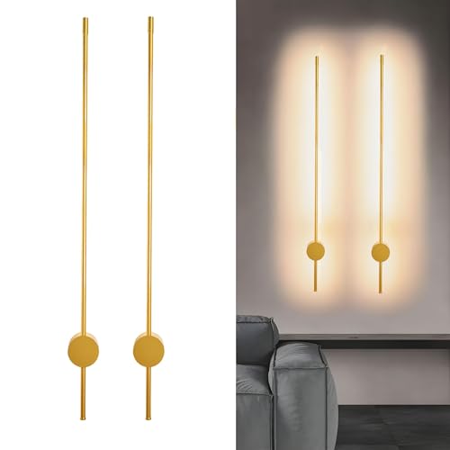 Lámpara de pared LED, funciona con pilas, regulable, cableada, para uso en interiores, accesorios negros mate, perfectos para decoración de pared de sala de estar, pasillo o dormitorio