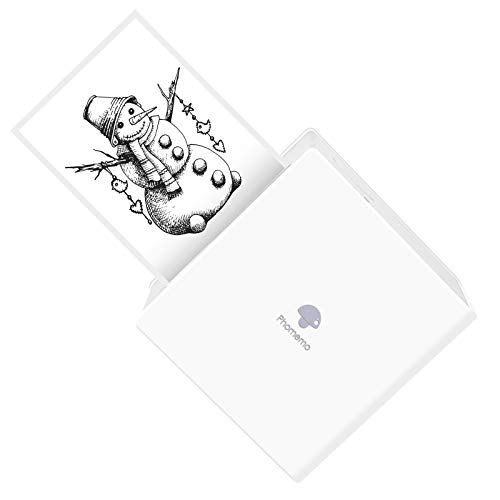 Phomemo M02 Portable Bluetooth Photo Printer, Wireless Sticker Mini Printer Pocket Thermal Sticker Maker Mobile Printer, Compatible with iOS and Android, for Print Photo, Journal, Fun, Black and White