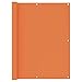 Cigopx Toldo para balcón Tela Oxford Naranja 120x300 cm