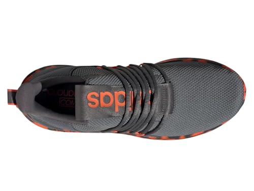 adidas Men's Lite Racer Adapt 7.0 Sneaker, Grey/Semi Impact Orange/Grey, 7.52