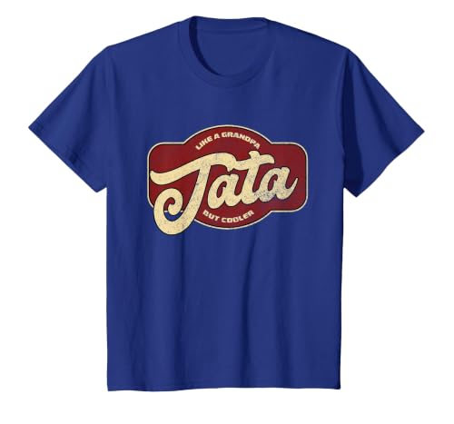 Vintage Tata Like a Grandpa but Cooler T-Shirt, Youth, Royal Blue, 2T