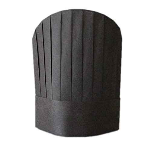 Chapeaux de chef jetables non tissés noirs réglables taille unique
