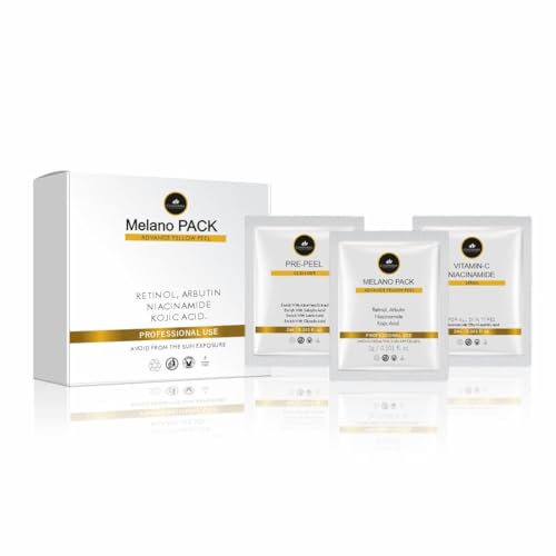 Image of Melano Pack Advance Yellow Peel | Exfoliating & Brightening Facial Pack | Helps Improve Skin Radiance, Smoothness & Even Tone | Reduces Pigmentation | Single Session Pack - 2g (3 Sachets)