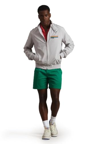 Members Only BOBBI Iconic Racer Jacket (Light Grey, Medium)