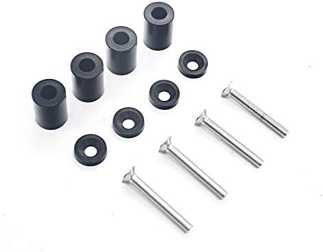 Hood Spacer Riser,Aluminum Alloy Engine Hood Ventilation Spacer Riser Kit for 6mm Turbo Motor（Black）