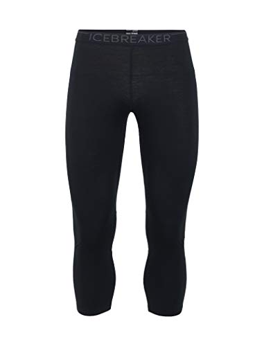 Icebreaker Merino Men's 200 Zone 3/4 Leggings, Black/Mineral, XX-Large