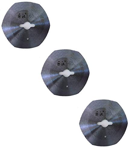 HAND 3 x Electric Rotary Cutter’s Blades for Professional Industrial Electric Fabric Rotary Cutter, Cloth Cutting Machine