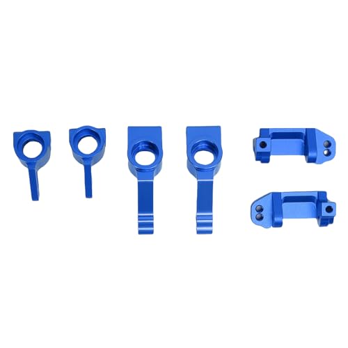 Ejoyous Blocchi Sterzo Anteriori per Auto RC, Kit Blocco Sterzo e Rotelle in Lega di Alluminio, Parti di Ricambio di Precisione, Set da 6 Pezzi per la Guida su Pista di Auto RC Slash e l'uso in