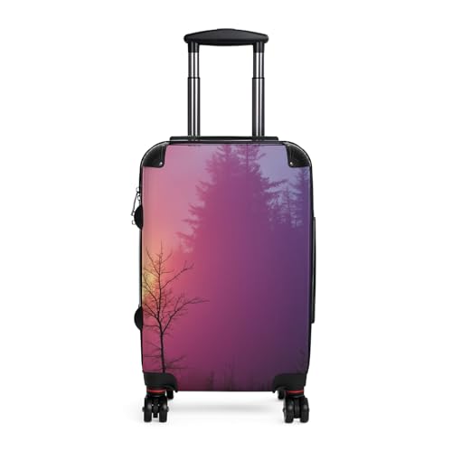 Trendy Travel Suitcase, Colorful Luggage, Pink Sunset Carry-On, Travel Accessory, Gift for Travelers, Adventure Ready