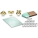 CRL 9 Cube Tempered Glass Displayer with Brass Connectors DM3BR