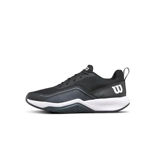Wilson Men's Rush Pro Lite Tennis Shoes, Black Ebony White, 46 EU