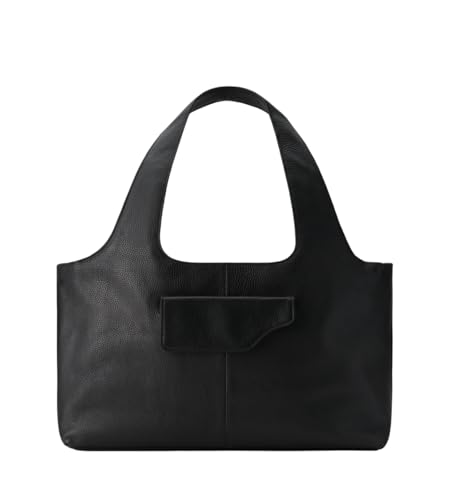 Bolso Tote Multifunción en Cuero Italiano Negro miniatura 1