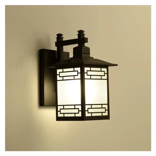 Aplique de pared Compatible with exteriores, luz europea impermeable Compatible with entrada de jardín, luz de porche, color negro,Iluminación interior