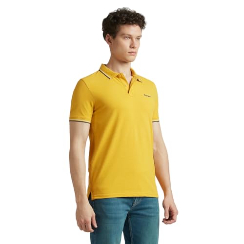 Image of Pepe Jeans Men's Cotton Regular Fit Polo T-Shirt