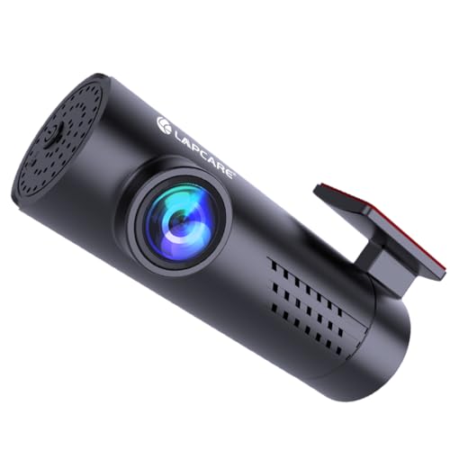 Image of LAPCARE 170 Wide Angle Dash Cam, Full HD 1080p, 360 Rotatable, Collision Sensor, Built-in Wi-Fi, GPS Tracking, Night Vision, Loop Recording, TF Card Slot- LWC-068