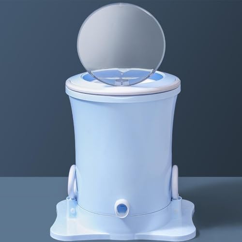 「NexPon」全手動ウォッシャー 手動脱水機 小型 洗濯機 手回しポータブル洗濯機 衣類乾燥機 グッズ 洗濯 出張/旅行 キャンプ 自動運転ツアー (ブルー,きょだいようりょう)