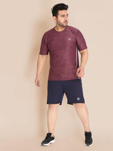 Image of CHKOKKO Men Shorts for Gym Sports or Running | Dry-Fit Fabric Single Layered Active Summer Workout Wear Knee Length Regular Fit | Elastic Waist with Front and Back Pockets
