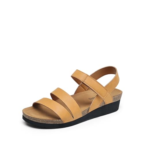 DREAM PAIRS Low Heel Wedge Sandals