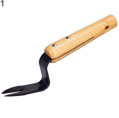 perlo33ER Garden Planting Pickaxe Hoe Weeding Fork Weed Extractor Yard Lawn Hand Tool Convenient Weeder Home Essential Fork