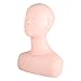 EVTSCAN Makeup Practice Model Head for Beauticians, with Shoulder Silicone Texture Reusable Suitable for Massage and Makeup Practice, Wig Cap Display, Beauty School and Salon Use