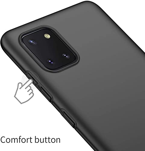 Image of Mobile Back Cover Case for Samsung Galaxy Note 10 Lite (Silicone Case|CameraProtection|Black SC1510)