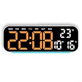 Affichage multifonction : profitez de la commodité avec ce réveil LED qui affiche l'heure, la date, le jour de la semaine et la température sur un écran transparent pour une visualisation facile depuis n'importe où dans la pièce.
