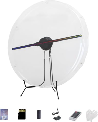 Missyou 3D Hologram Fan Projector with Protective Cover, WiFi App Control | Bluetooth Audio Sync...