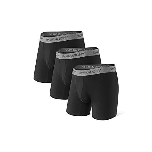 DAVID ARCHY Boxershorts herr långa ben modal mikrofiber retro shorts med påsar underbyxor basic andas utan söm multipack dubbelribbad tunn