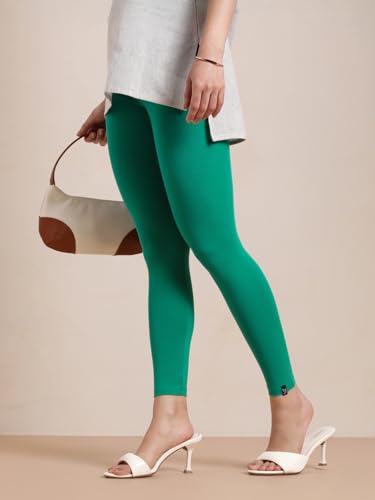 Image of TWIN BIRDS Super Stretchable Cotton Elasthane Fabric Ankle Length Leggings for Women