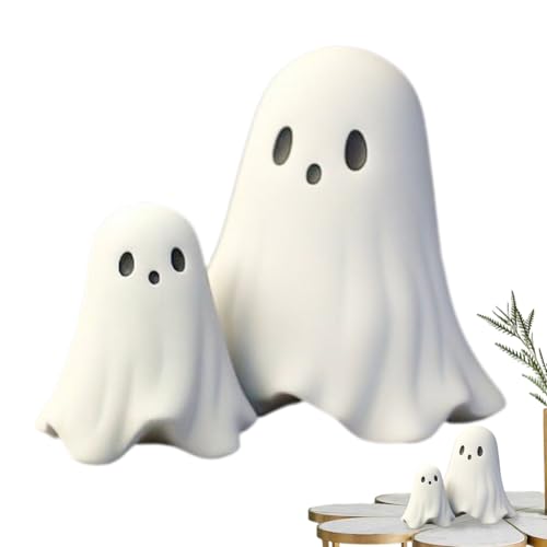 Genérico Fantasma de Halloween, figura decorativa pequena de fantasmas Halloween, escultura decorativa de resina para casa escritório prateleira secretária festa de férias mesa