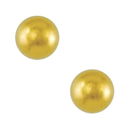 Sterile Chirurgenstahl Ohrstecker mit Kugel 3/4 mm vergoldet Edelstahl Ohne Stein.