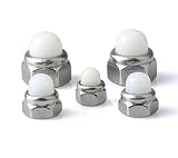 Dado di copertura Dado in acciaio inossidabile 304, dado a testa tonda in nylon, coperchio brutto coperchio a vite M5M6M8-M6 【5 pezzi】
