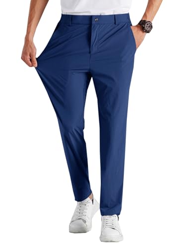 Image of Runcati Mens Stretch Golf Pants Casual Dress Pants Work Trousers