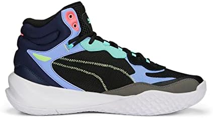 PUMA Playmaker Pro Mid Sneaker, Black-Electric Purple, 6 US Unisex Big Kid | Image 5
