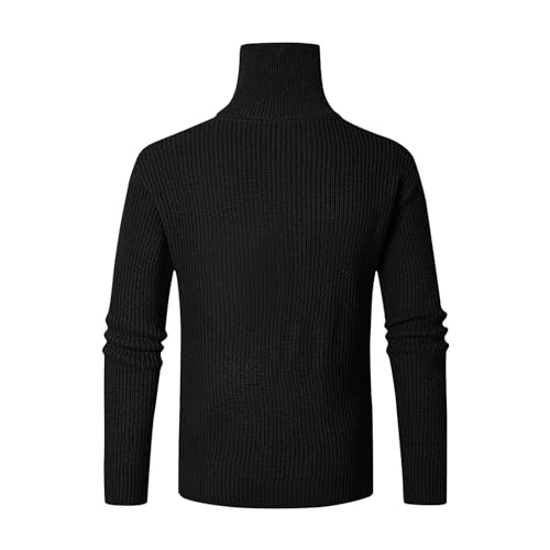 Muscularfit Mens Golf Sweaters and Pullovers Casual Fashion Long Sleeve High Neck Knitted Sweaters Slim Fit Knitted Pullover4
