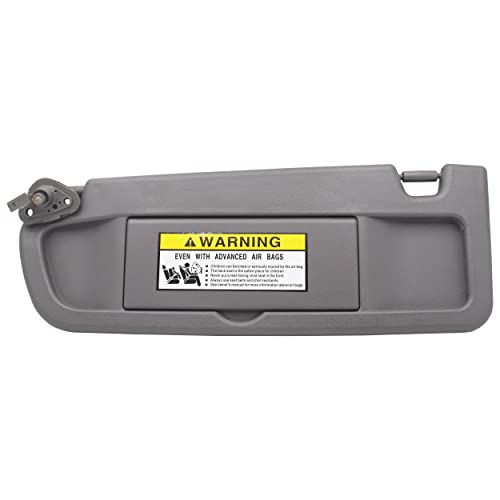 83280-SNA-A01ZA Car Front Left Driver Sun Visor Assembly Compatible with 2006-2011 Honda Civic Coupe/Sedan/EX/LX/SI, Gray