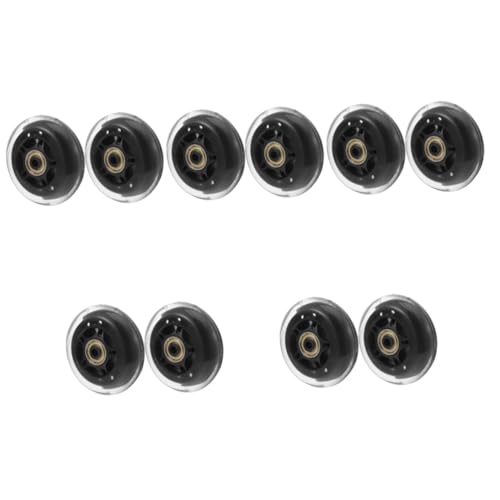Roues de patins à roulettes silencieuses TEHAUX en polyuréthane noir